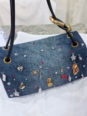 Marc Jacobs Denim Charm Bucket Bag - Blue